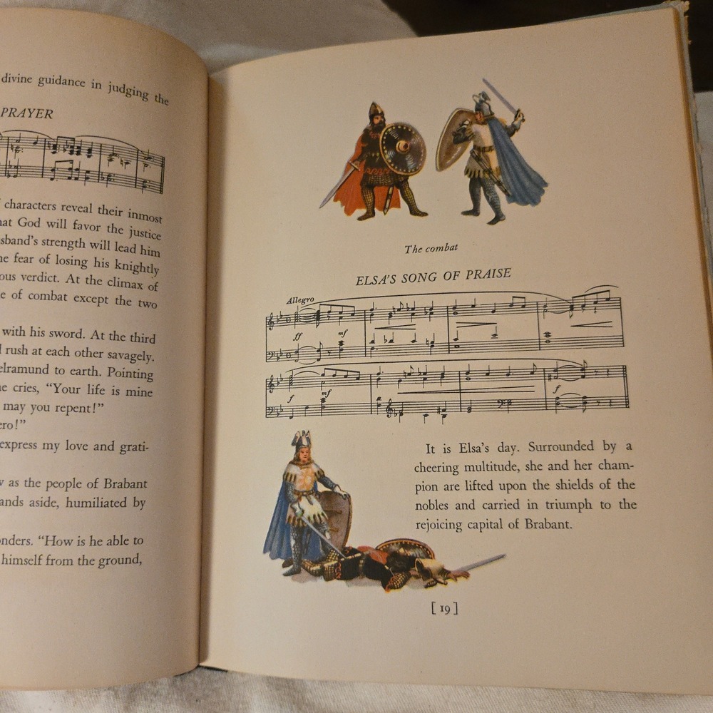 VTG Wagner Opera Book 1938 Grosset & Dunlap Lohengrin Blue Illustrated USA GUC - Picture 14 of 14